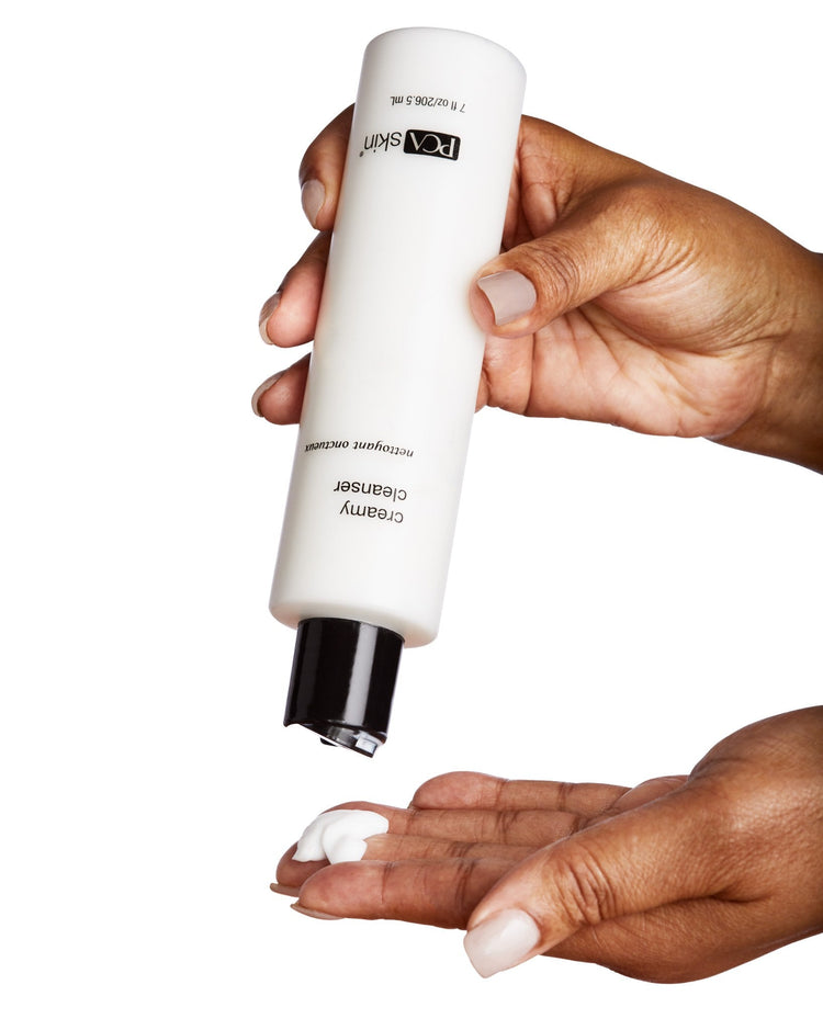 PCA Skin Creamy Cleanser being dispensed