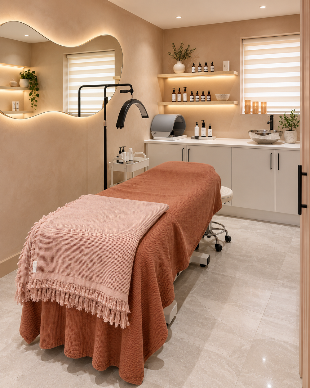 The treatment room at The Cosmetic Club, Hadleigh