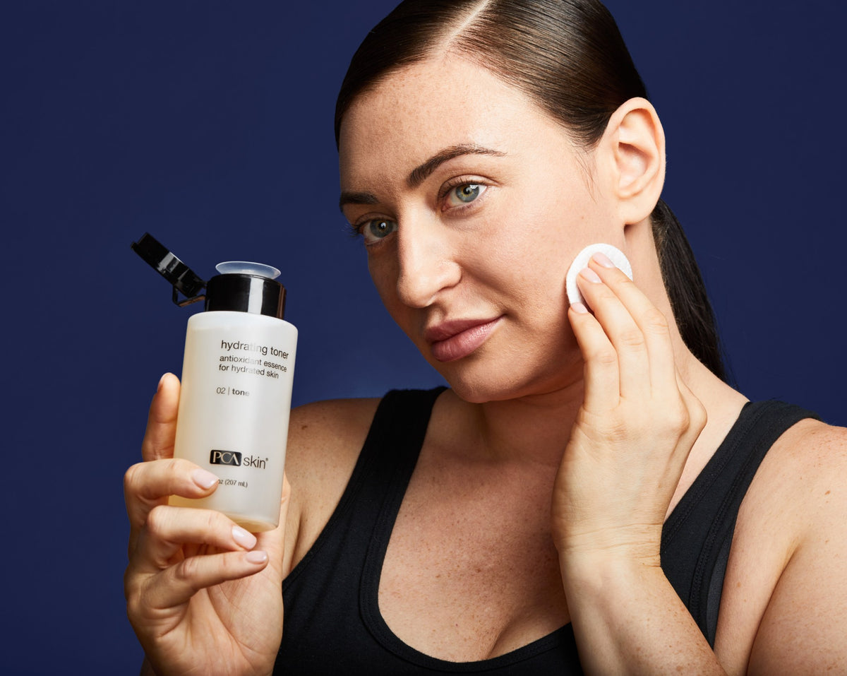 PCA Skin Hydrating Toner 206.5ml being applied